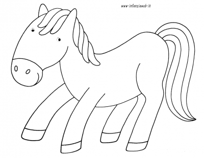 Disegni Da Colorare Categoria Animali Immagine Cavallo Infanziaweb