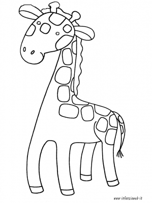 Disegni Da Colorare Categoria Animali Immagine Giraffa Infanziaweb