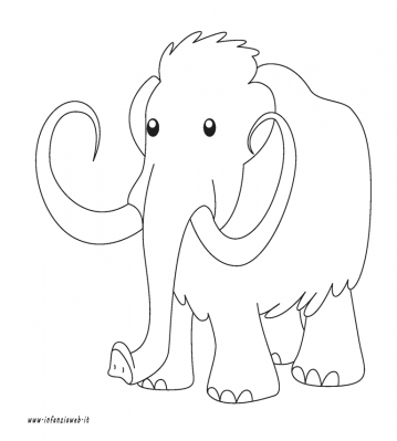 Disegni Da Colorare Categoria Animali Immagine Mammut Infanziaweb